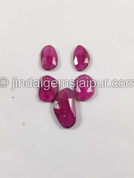 Rubellite Rose Cut Slices